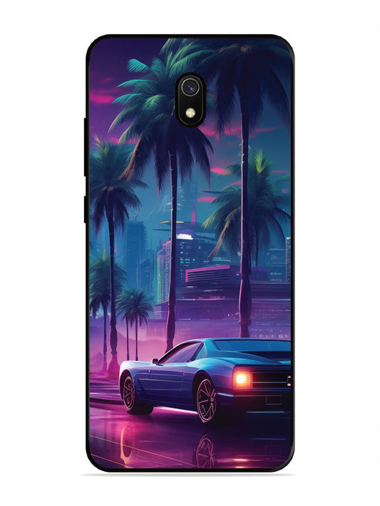 Xiaomi Redmi 8A sunset-sports-car-city-palm-trees