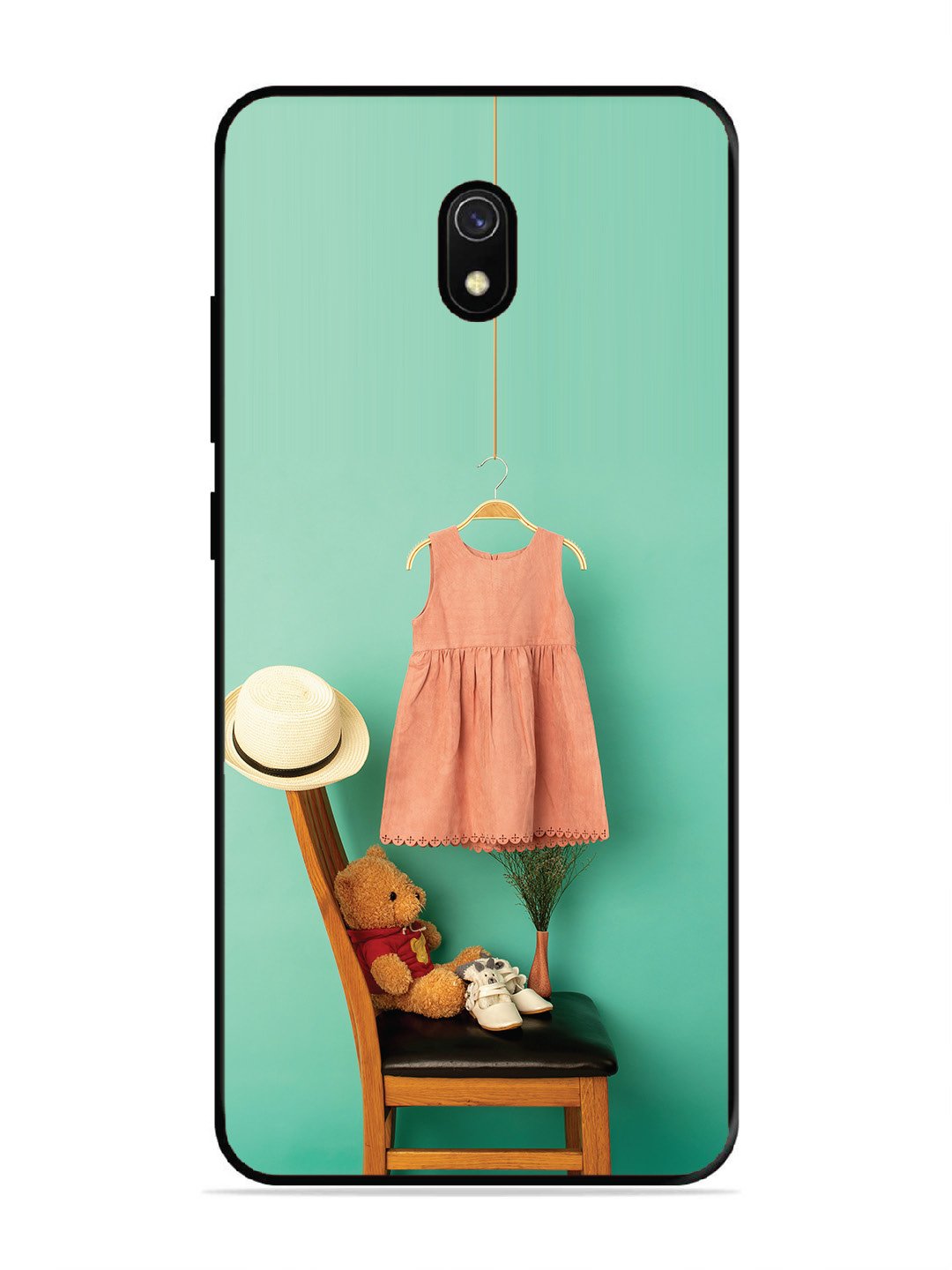 Xiaomi Redmi 8A Trendy dress for girl near toy bear