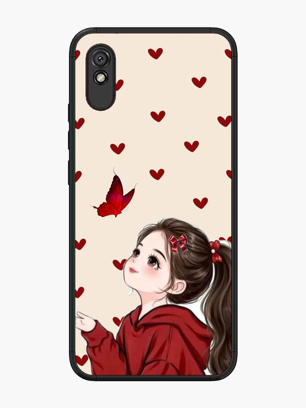 XIAOMI Redmi 9A Beautiful girl with red butterfly