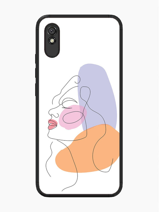Xiaomi Redmi 9A Line Art Girl Face