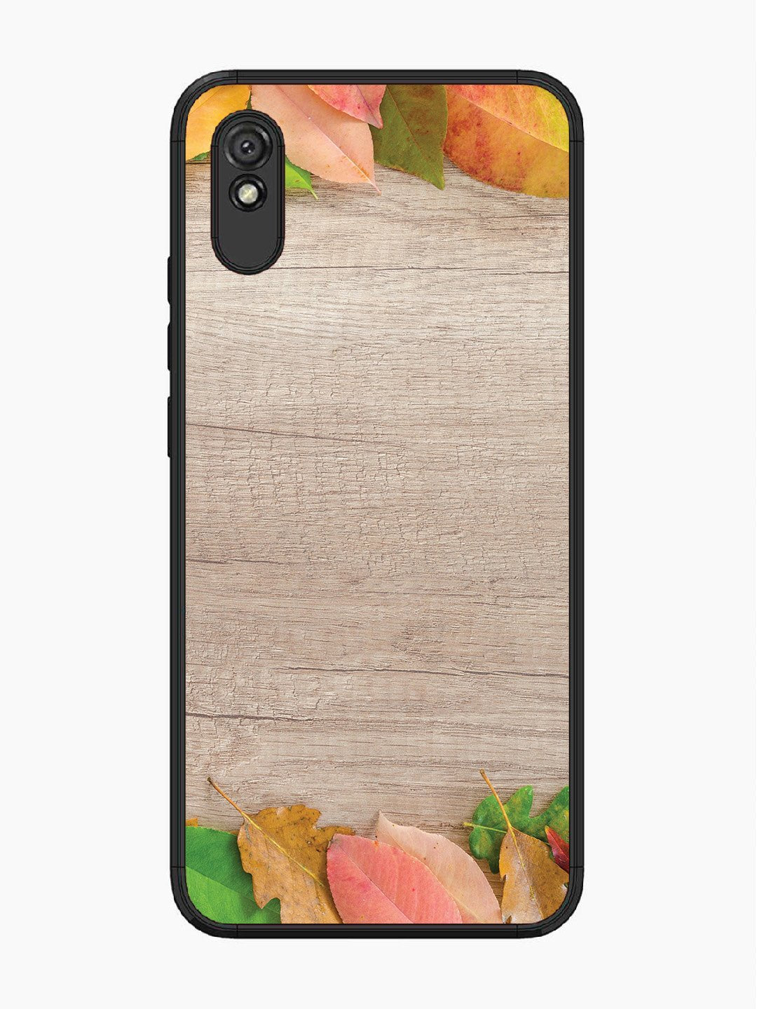 Xiaomi Redmi 9A Autumn Leafs On Wooden Table