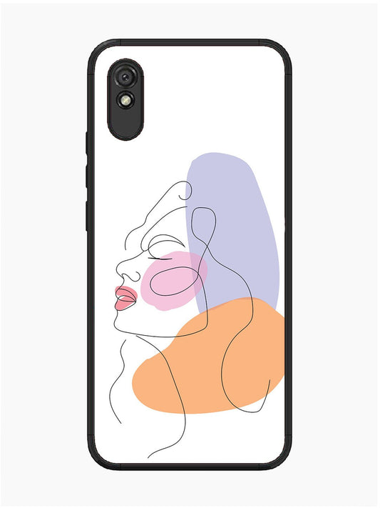 Xiaomi Redmi 9I Line Art Girl Face