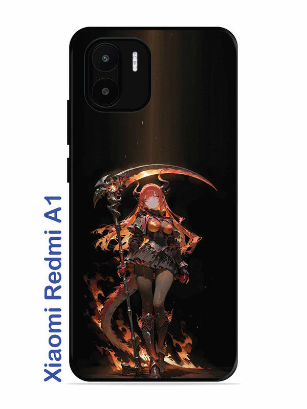 Xiaomi Redmi A1 anime-girl-sycthe-red-hair-horn