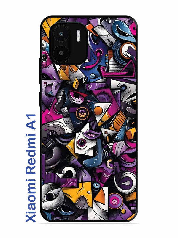 Xiaomi Redmi A1 Abstract Geometric Graffiti Chaos
