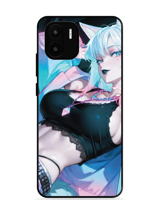XIAOMI Redmi A2 anime girl fox headpohone white Hair