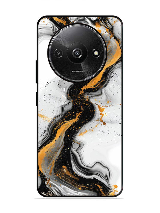Xiaomi Redmi A3 2024 Black And Golden Marble Essence