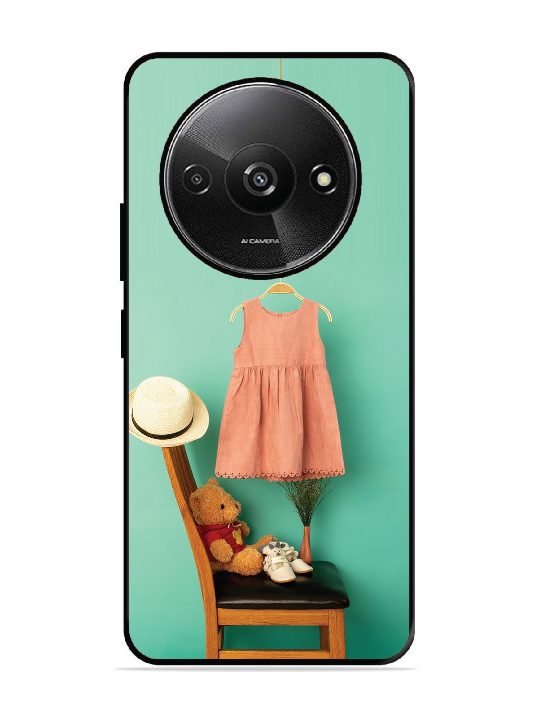 Xiaomi Redmi A3 2024 Trendy dress for girl near toy bear