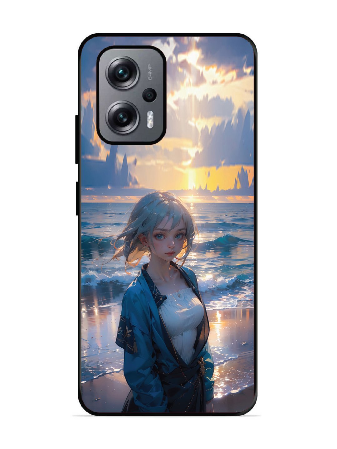 Xiaomi Redmi K50I 5G Anime Girl Beach Ocean Waves