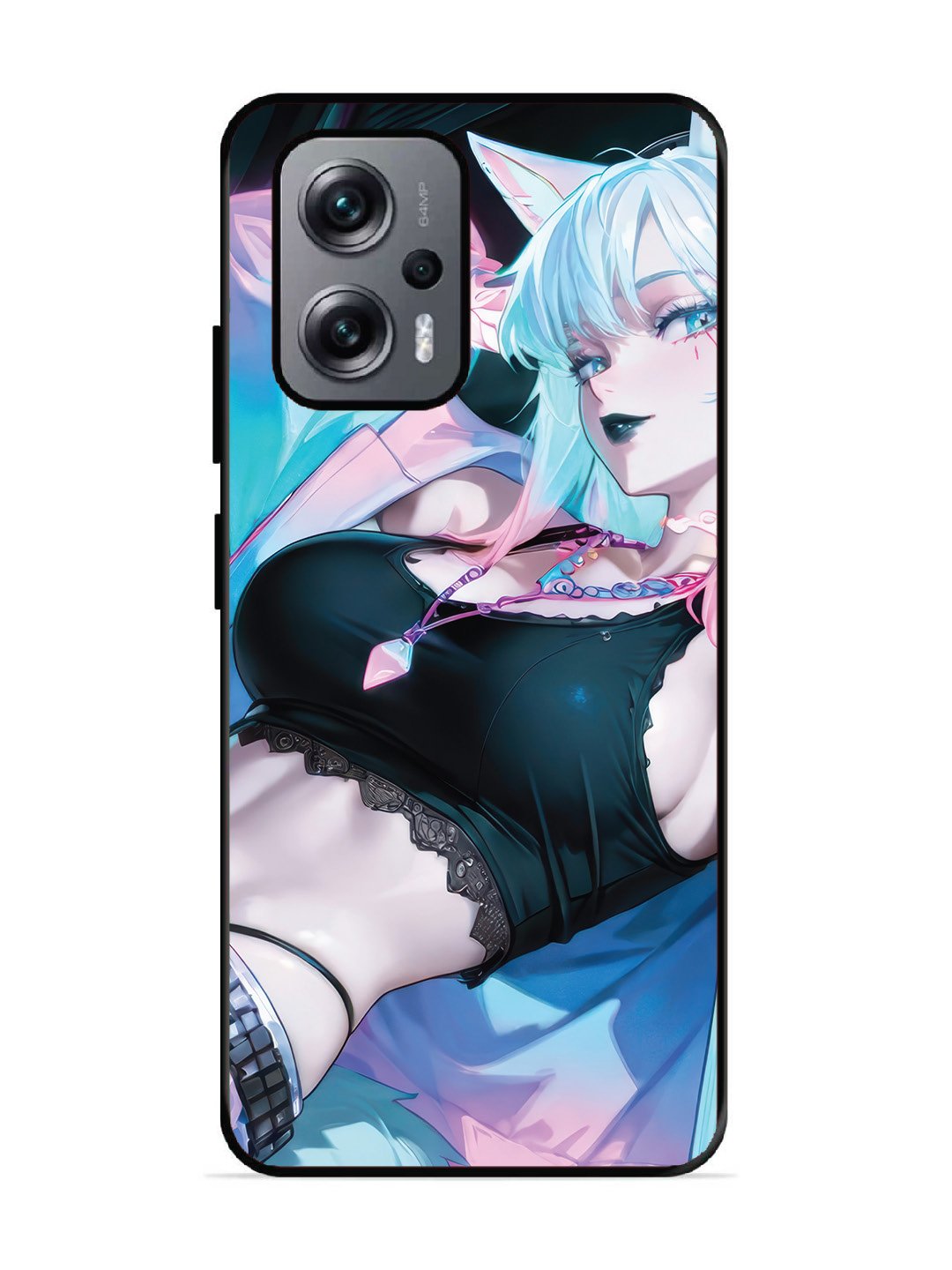 Xiaomi Redmi K50I 5G anime girl fox headpohone white Hair