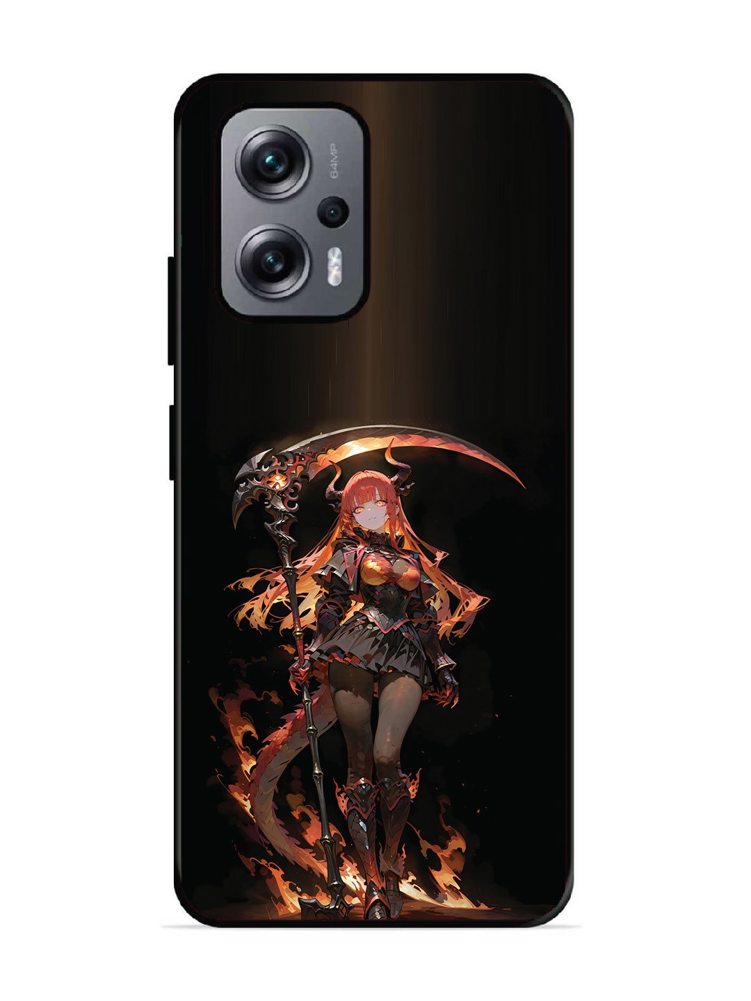 Xiaomi Redmi K50I 5G anime-girl-sycthe-red-hair-horn