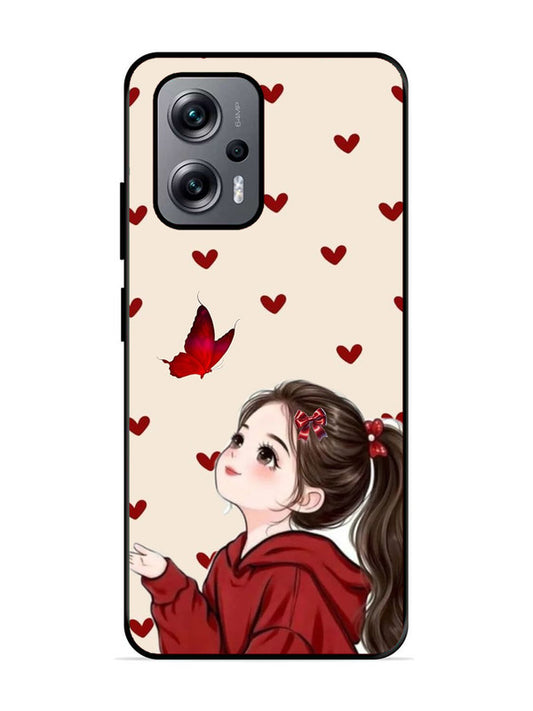 XIAOMI Redmi K50i 5G Beautiful girl with red butterfly