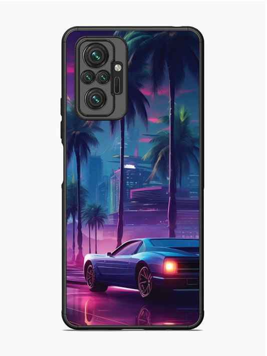 Xiaomi Redmi NOTE 10 PRO sunset-sports-car-city-palm-trees