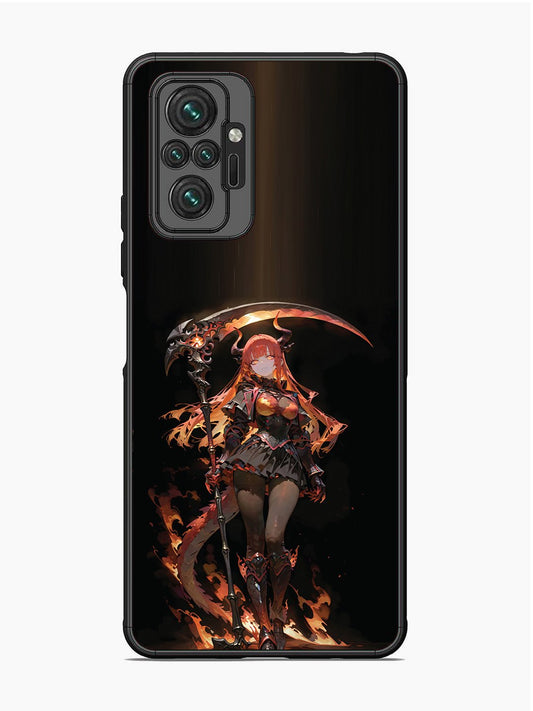 Xiaomi Redmi NOTE 10 PRO anime-girl-sycthe-red-hair-horn