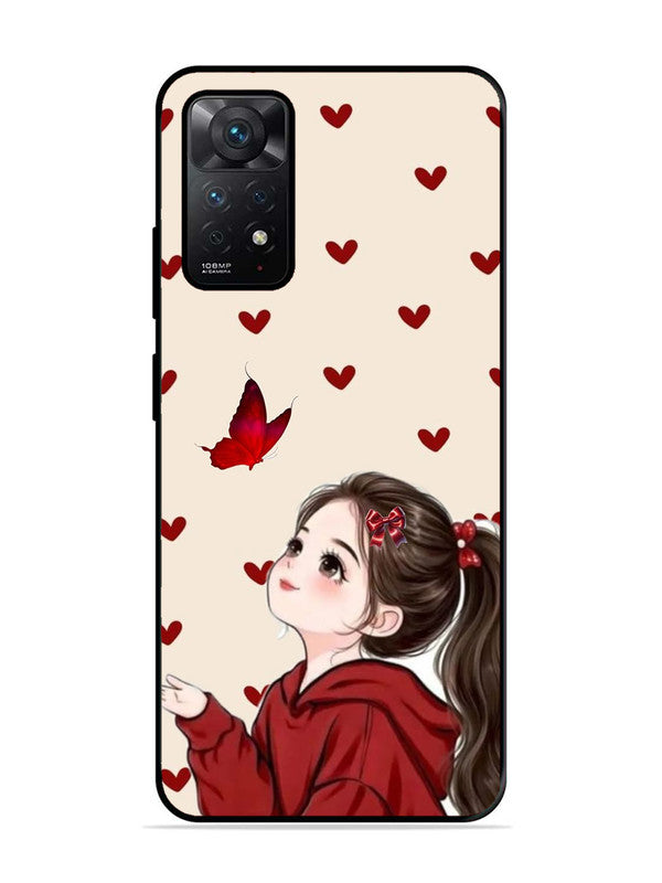 XIAOMI Redmi Note 11 4G Beautiful girl with red butterfly