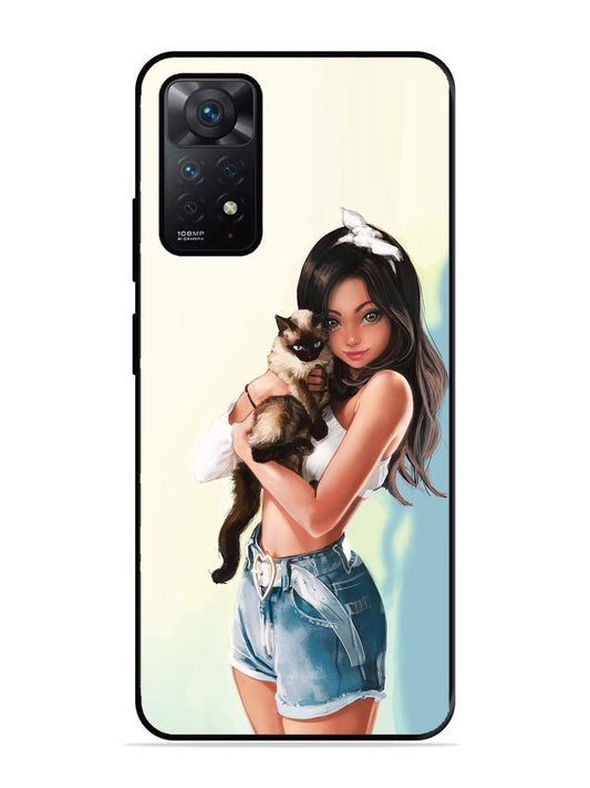 Xiaomi Redmi Note 11 5G Cute Girl with Cat