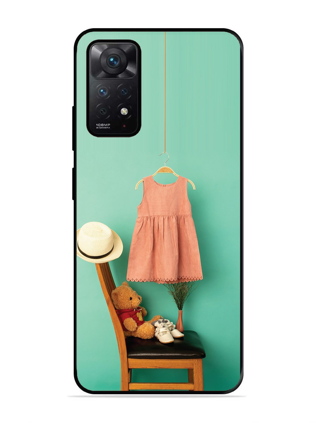 Xiaomi Redmi NOTE 11 PRO 5G Trendy dress for girl near toy bear