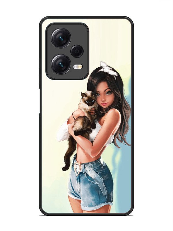 Xiaomi Redmi Note 12 Pro 5G Cute Girl with Cat