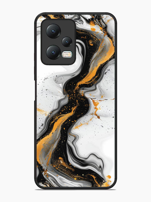 Xiaomi Redmi Note 12 5G Black And Golden Marble Essence