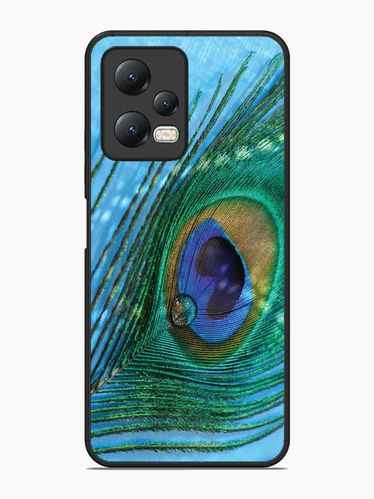 Xiaomi Redmi Note 12 5G A drop on Peacock Feather