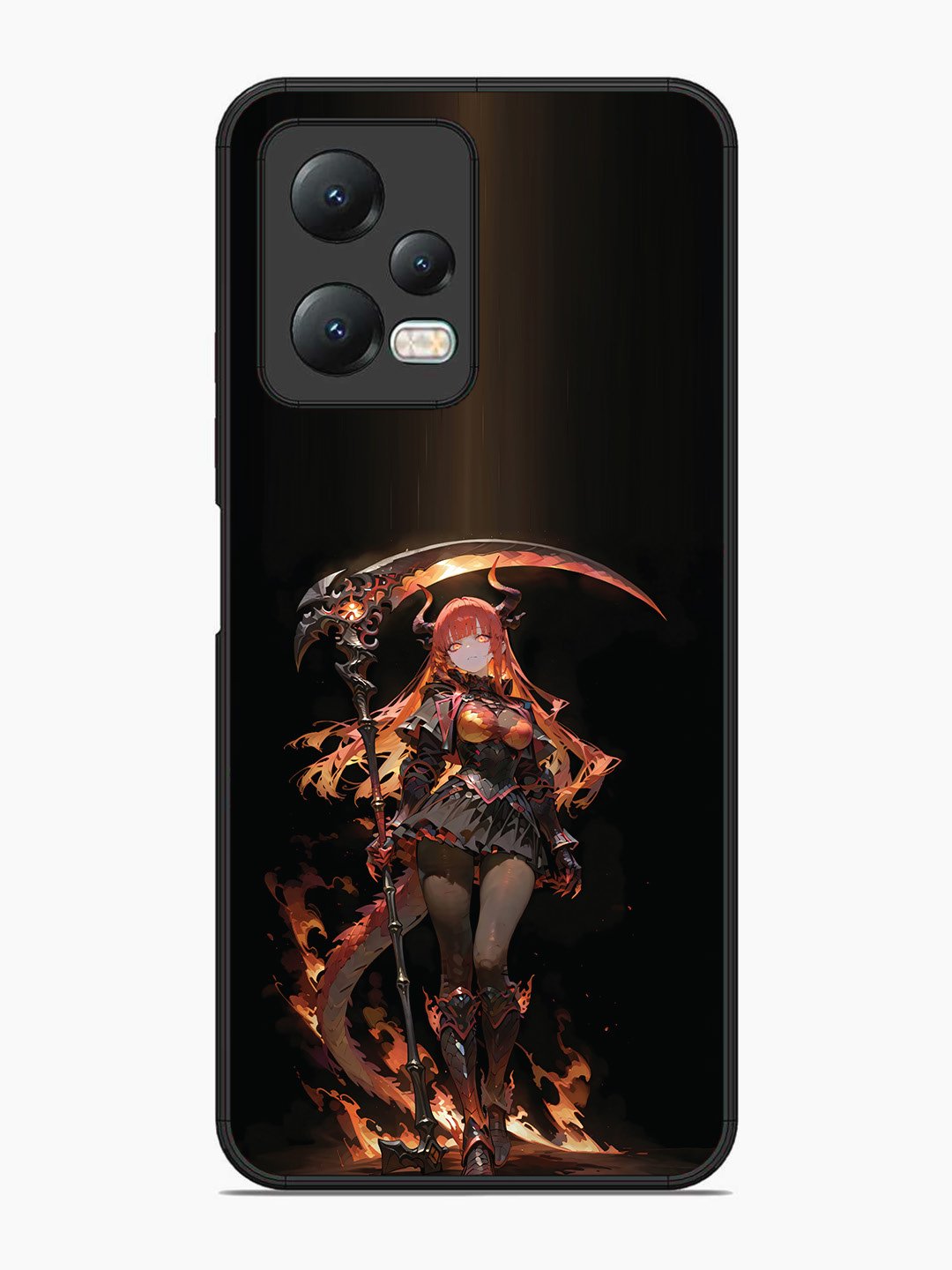 Xiaomi Redmi Note 12 5G anime-girl-sycthe-red-hair-horn