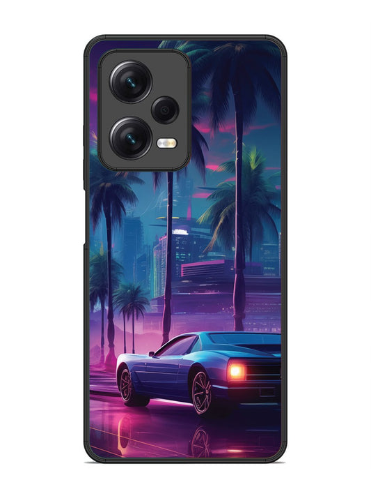 Xiaomi Redmi Note 12 Pro 5G sunset-sports-car-city-palm-trees