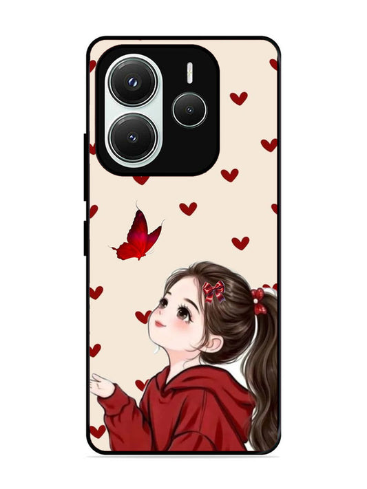 XIAOMI Redmi Note 14 5G Beautiful girl with red butterfly