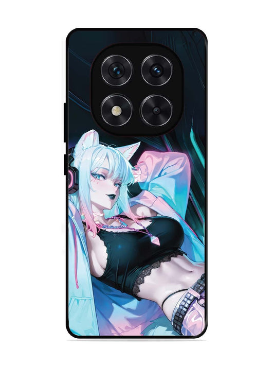 Xiaomi Redmi Note 14 Pro Plus 5G anime girl fox headpohone white Hair