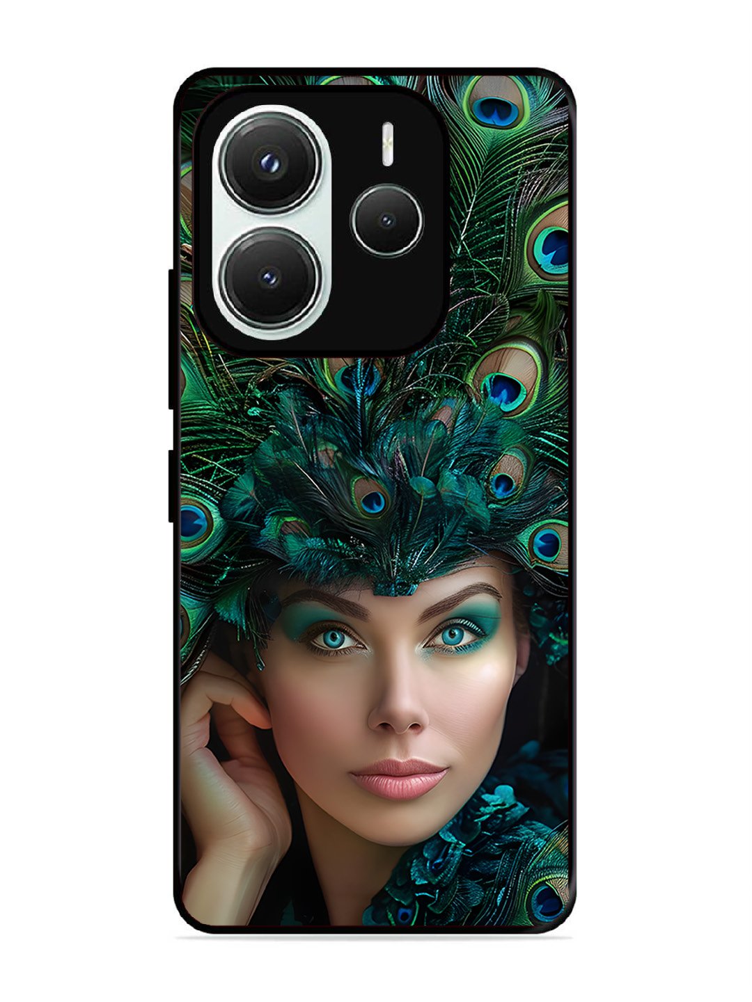 Xiaomi Redmi NOTE 14 5G Girl with peacock feather Crown