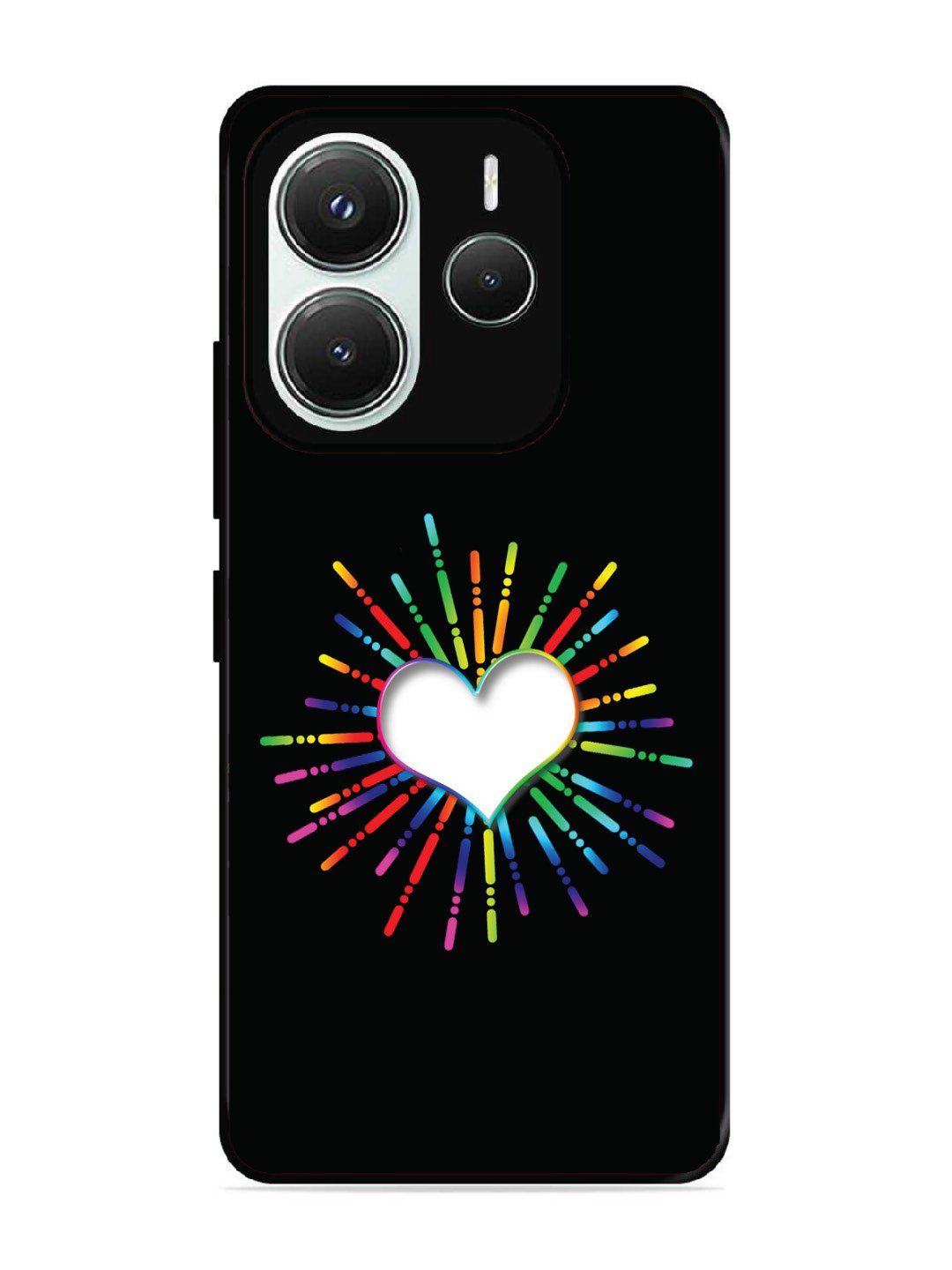 Xiaomi Redmi NOTE 14 5G Colourful Heart on Black