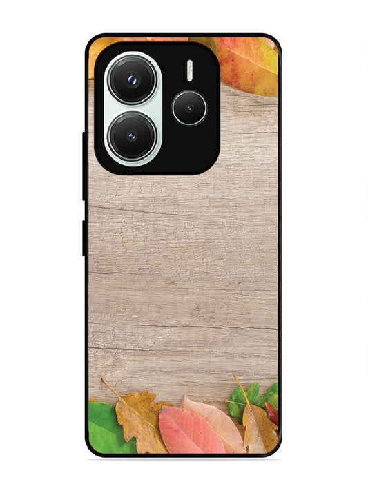 Xiaomi Redmi NOTE 14 5G Autumn Leafs On Wooden Table