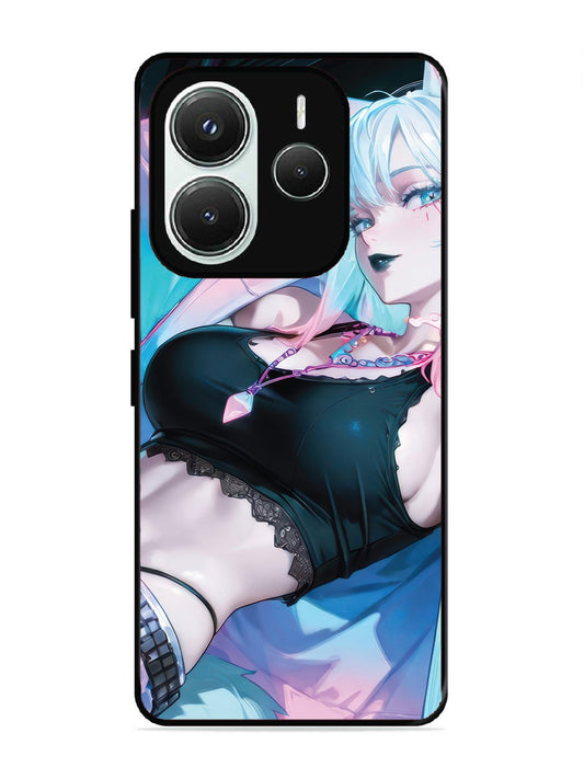 Xiaomi Redmi NOTE 14 5G anime girl fox headpohone white Hair
