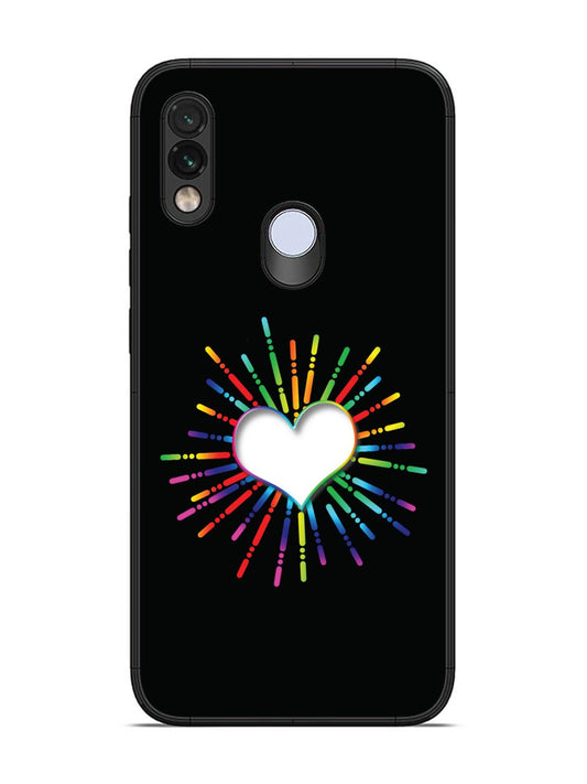Xiaomi Redmi NOTE 7 Colourful Heart on Black