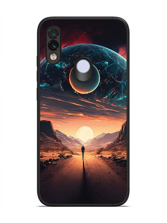 Xiaomi Redmi NOTE 7 Sunset with space scene
