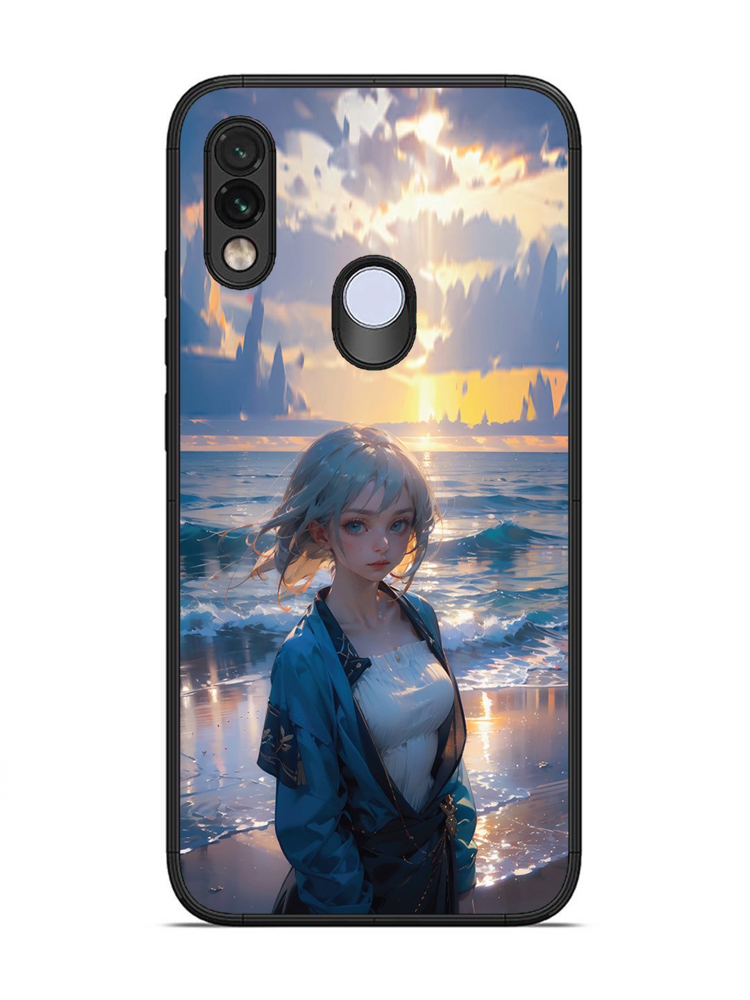 Xiaomi Redmi NOTE 7 Anime Girl Beach Ocean Waves