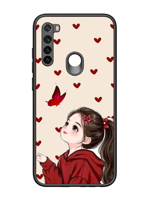 XIAOMI Redmi Note 8 Beautiful girl with red butterfly