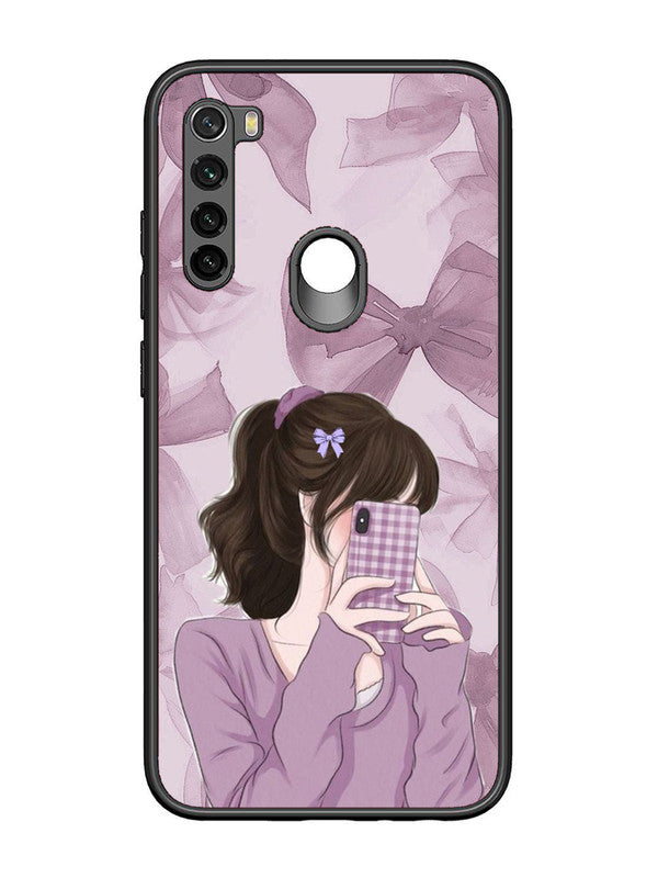 XIAOMI Redmi Note 8 Pinky Girl taking selfie