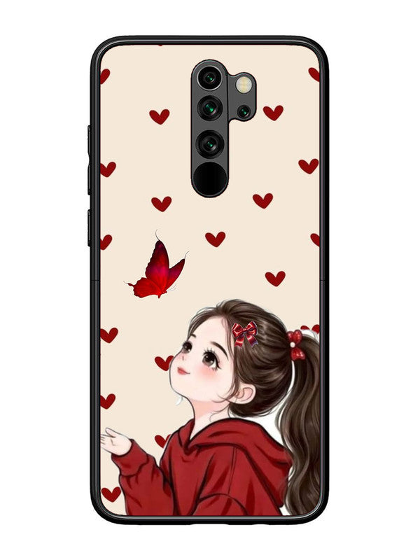 XIAOMI Redmi Note 8 Pro Beautiful girl with red butterfly