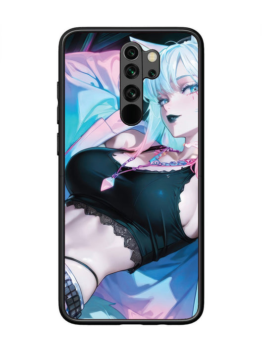 Xiaomi Redmi NOTE 8 PRO anime girl fox headpohone white Hair