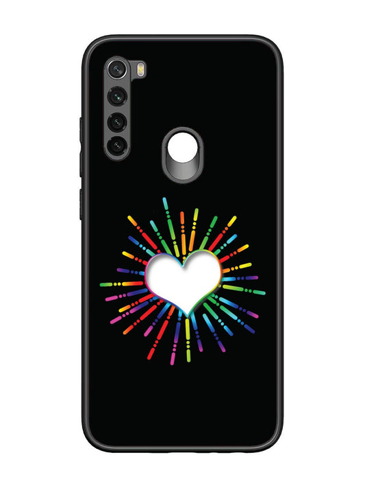Xiaomi Redmi NOTE 8 Colourful Heart on Black