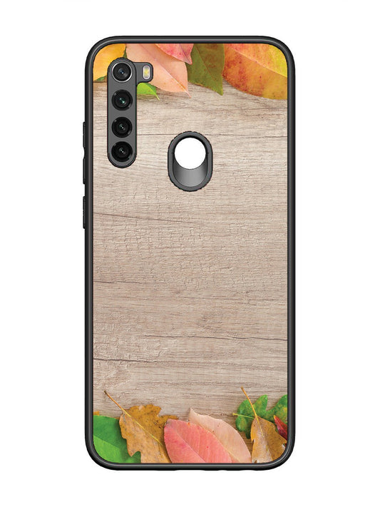 Xiaomi Redmi NOTE 8 Autumn Leafs On Wooden Table