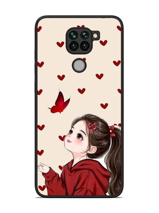 XIAOMI Redmi Note 9 Beautiful girl with red butterfly