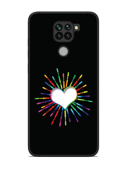 Xiaomi Redmi NOTE 9 Colourful Heart on Black