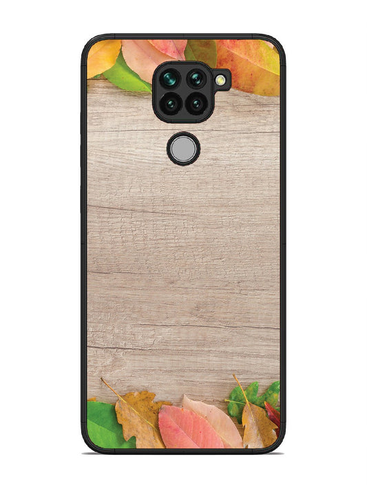 Xiaomi Redmi NOTE 9 Autumn Leafs On Wooden Table