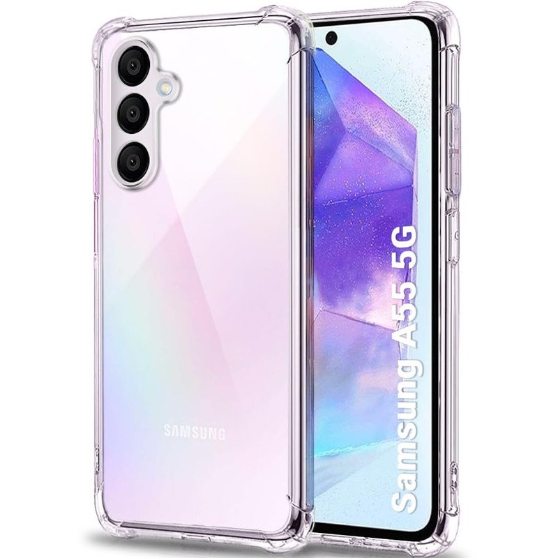 samsung galaxy a55 5g Transparent Case camera bump protector