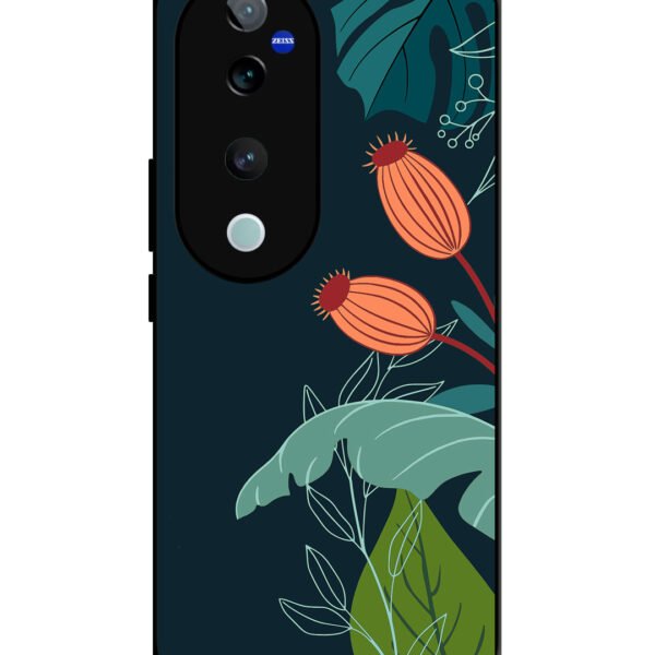 Vivo V40 Pro, 2D Metal, Plant Illustration