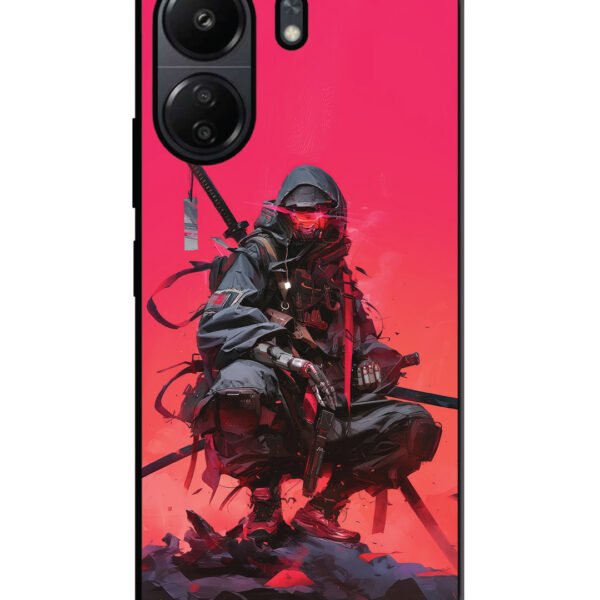 Xiaomi Redmi 13C | 2D Metal | Cyberpunk Ninja Katana | LC284