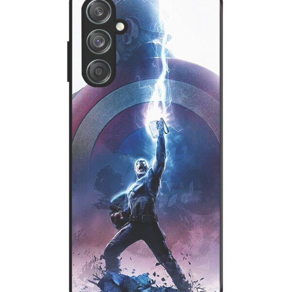 Samsung Galaxy M33 5G | 2D Metal | Captain-America-Thor-Hammer-Lightning | LC142